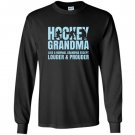 Funny hockey grandma louder prouder Long Sleeve