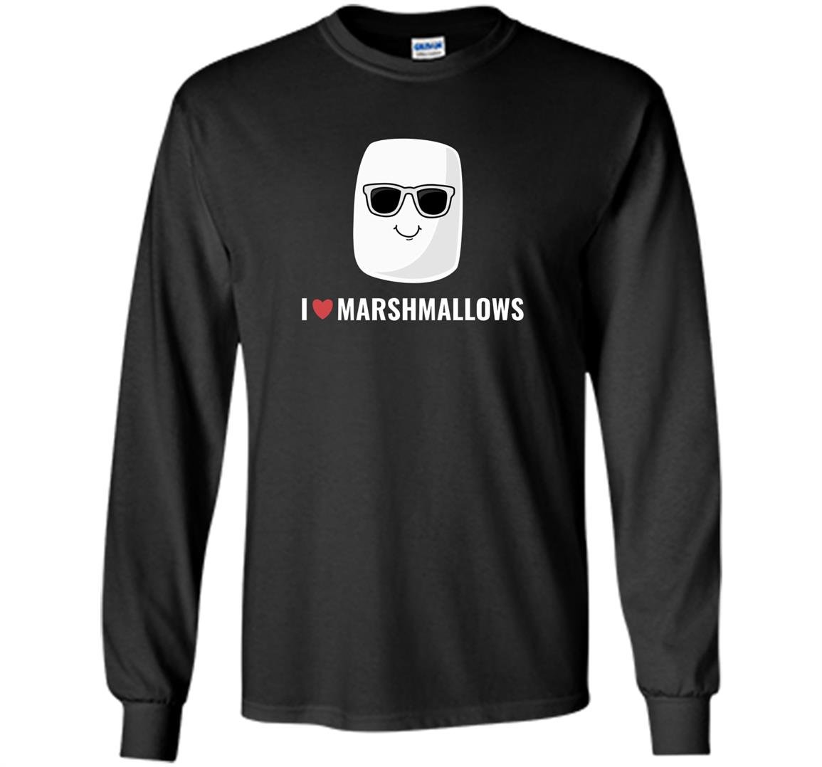 I love marshmallows cool cartoon sunglasses Long Sleeve