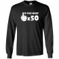Im this many 50 year old with finger up funny 50th birthday Long Sleeve