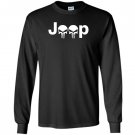 Jeep logo with punisher skulls 4x4 off road wrangler Long Sleeve