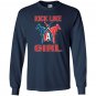 Kick like funny karate battle kickboxing Long Sleeve