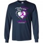 Lupus awareness i wear purple Long Sleeve
