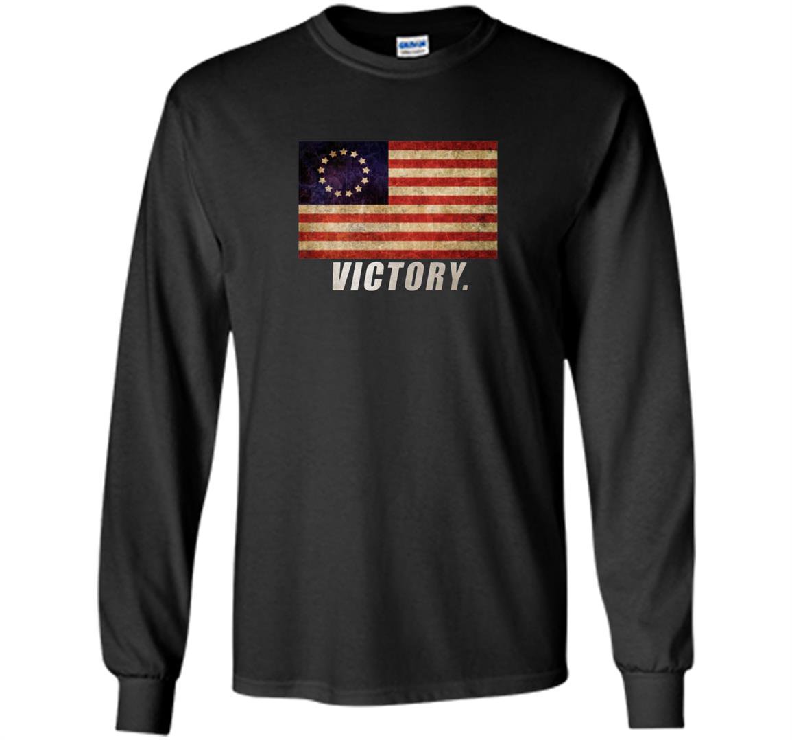 Nine line betsy ross flag victory Long Sleeve
