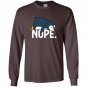 Nope relaxed not today funny lazy penguin nope Long Sleeve