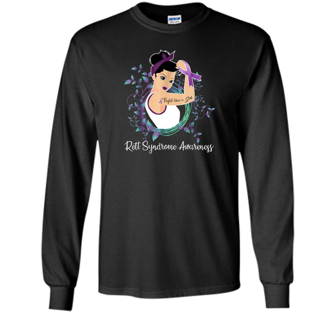 Purple rett syndrome awareness Long Sleeve