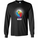 Resist rainbow flag anti trump lgbt gay pride Long Sleeve