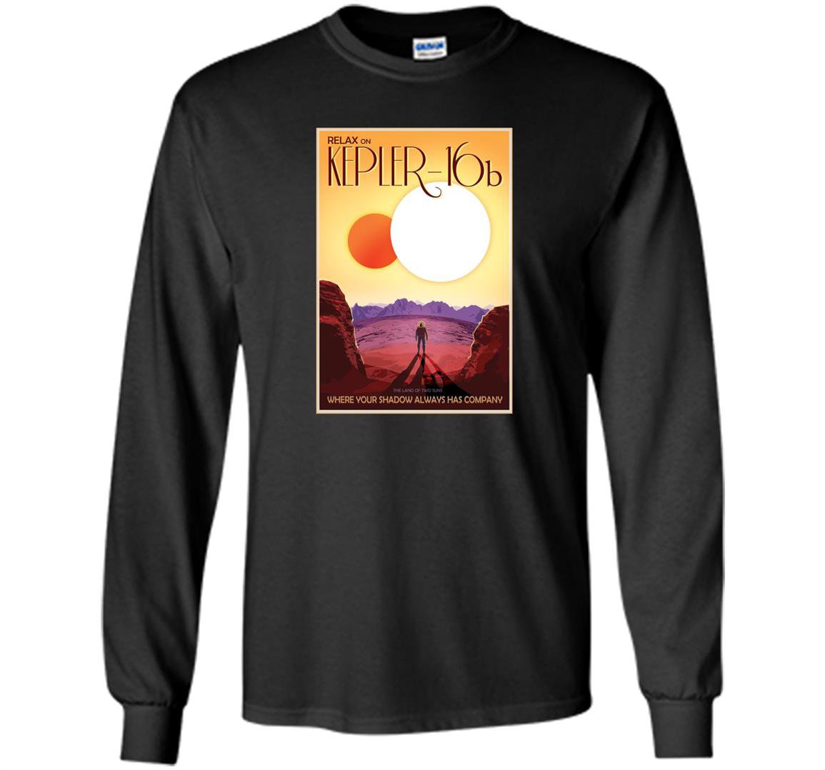Sci fi space tourism kepler 16b exoplanet Long Sleeve