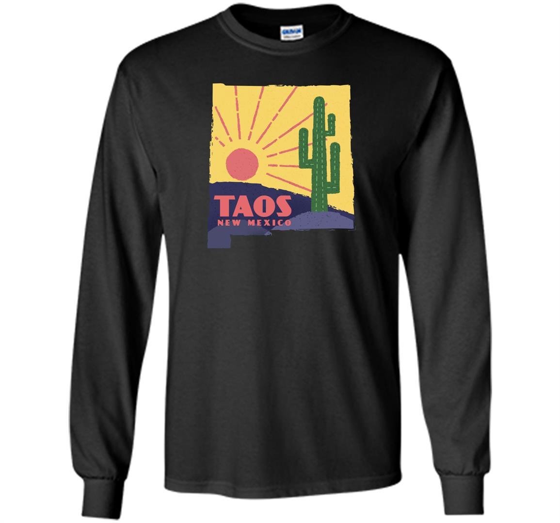 Taos nm new mexico classic retro vintage graphic Long Sleeve