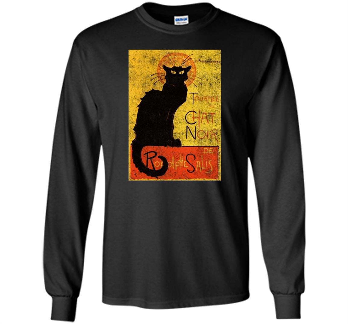 Vintage tournee du chat noir cat halloween Long Sleeve