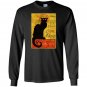 Vintage tournee du chat noir cat halloween Long Sleeve
