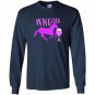 Winocorn drinking wine funny unicorn Long Sleeve