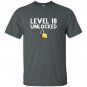 18th birthday gift funny gamer level 18 unlocked T-shirt