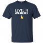 18th birthday gift funny gamer level 18 unlocked T-shirt