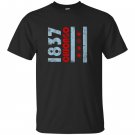 1837 chicago flag illinois T-shirt