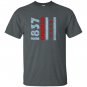 1837 chicago flag illinois T-shirt