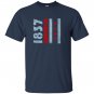1837 chicago flag illinois T-shirt