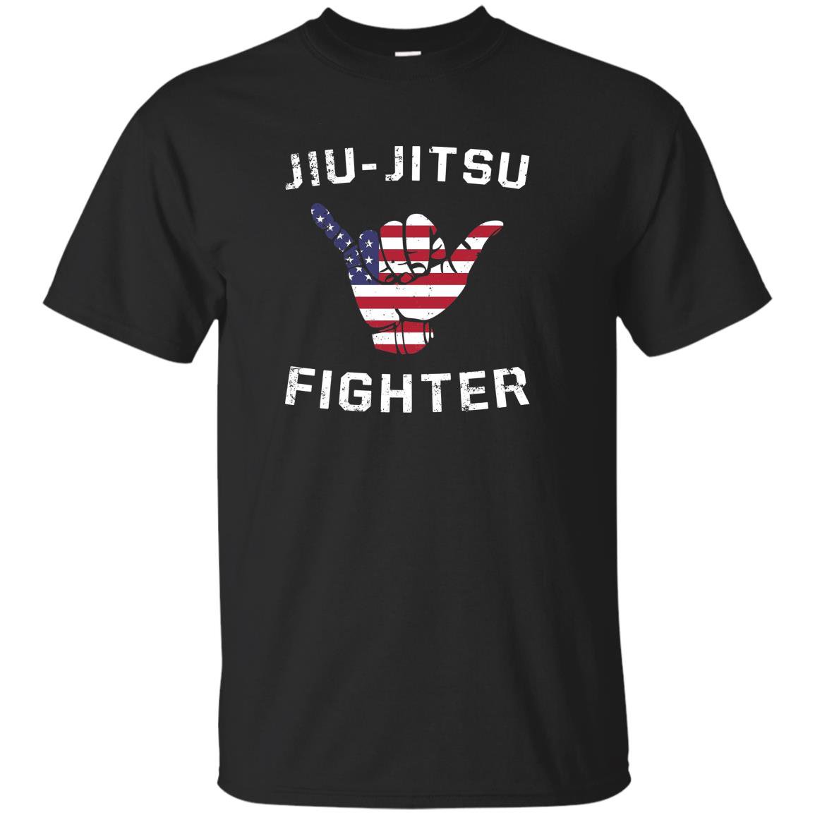 Brazilian jiu jitsu fighter usa shaka T-shirt