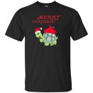 Cartoon santa turtle funny christmas T-shirt