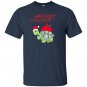 Cartoon santa turtle funny christmas T-shirt