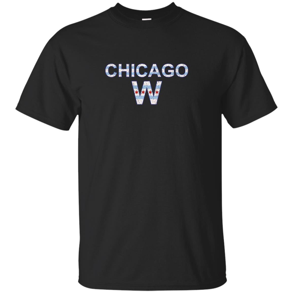 Chicago flag win vintage distressed style T-shirt
