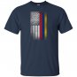 Colombian american flag half colombian half american T-shirt