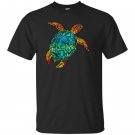 Cosmic watercolor sea turtle T-shirt