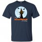 Crazy halloween cat lady funny cat in moon T-shirt