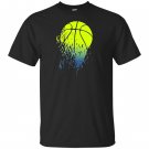 Disintegrating basketball graphic medium T-shirt