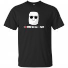 I love marshmallows cool cartoon sunglasses T-shirt