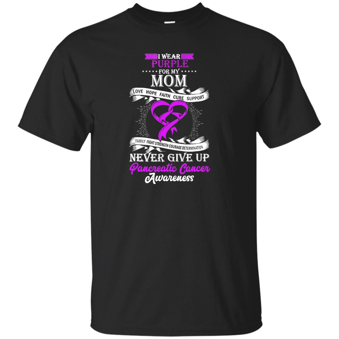 I wear purple for my mom pancreatic cancer awareness T-shirt