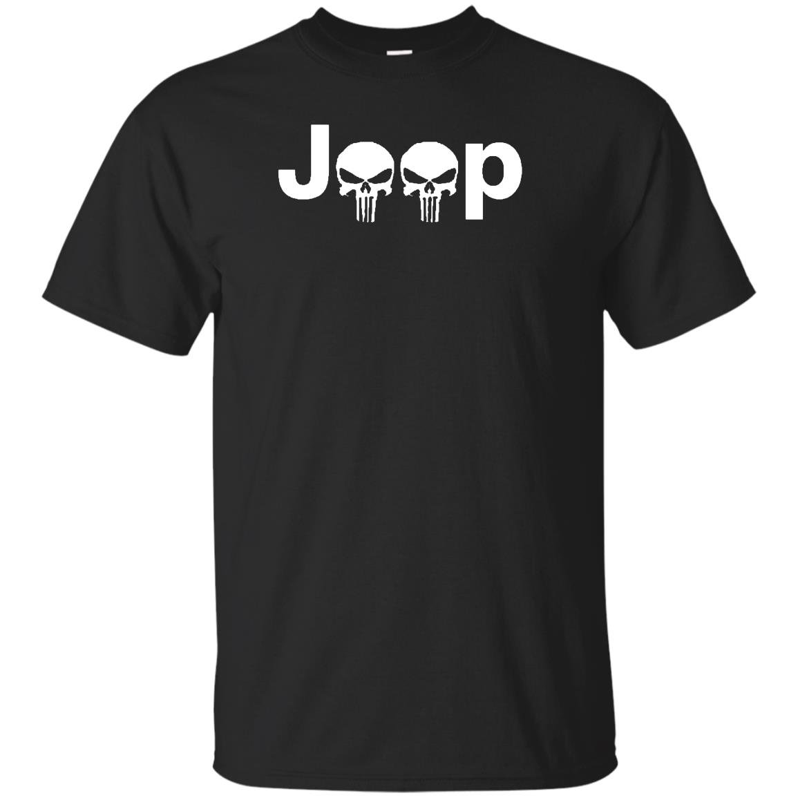 Jeep logo with punisher skulls 4x4 off road wrangler T-shirt
