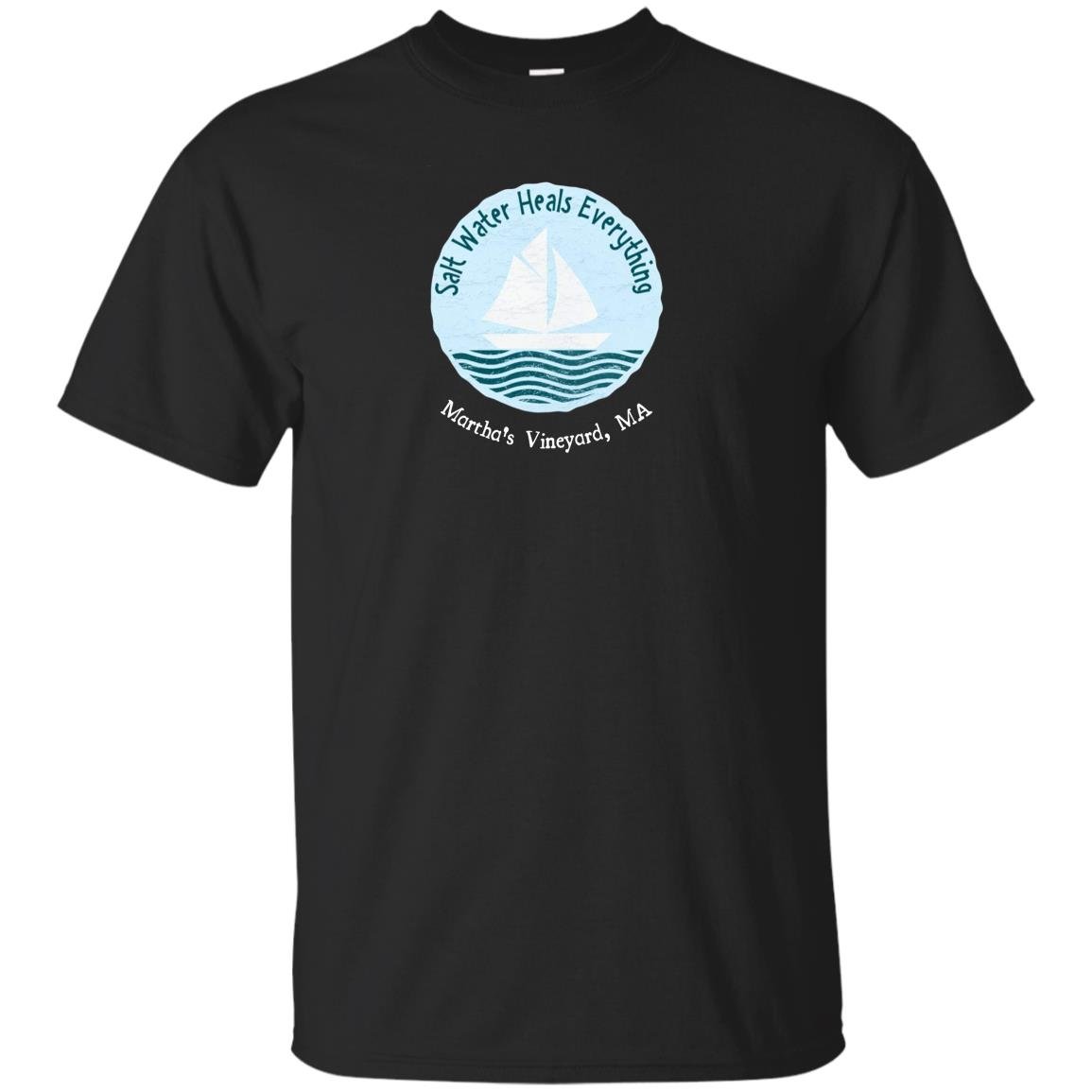 Marthas vineyard ma salt water heals everything T-shirt
