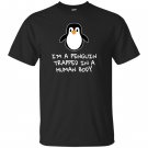 Penguin trapped human body T-shirt