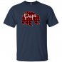 Red plaid papa bear matching pajama family buffalo T-shirt