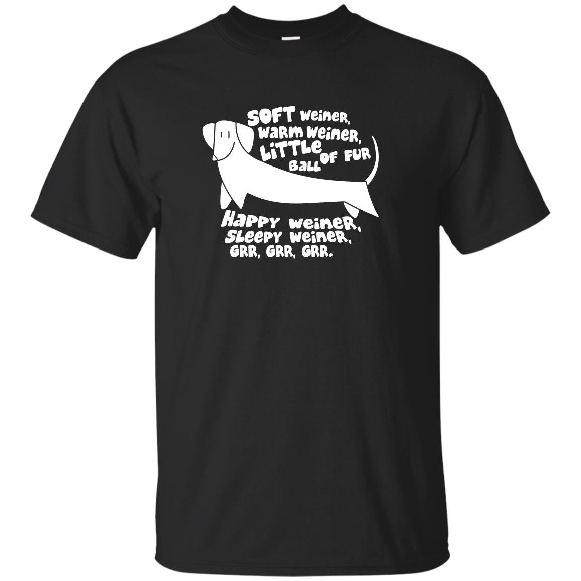 Soft warm little happy sleepy weiner dachshund funny T-shirt