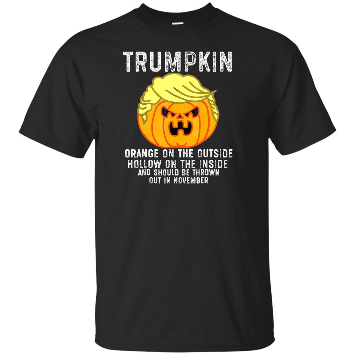 Trumpkin orange on the outside hollow on the inside T-shirt