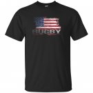 Usa flag rugby american rugby gifts T-shirt