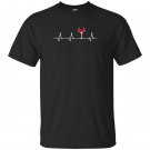 Wine heartbeat glass of wine T-shirt