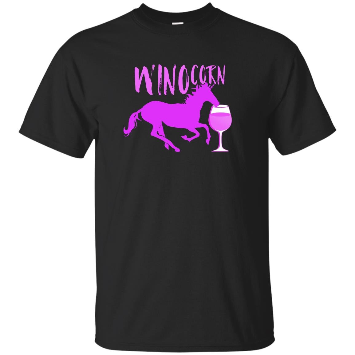 Winocorn drinking wine funny unicorn T-shirt