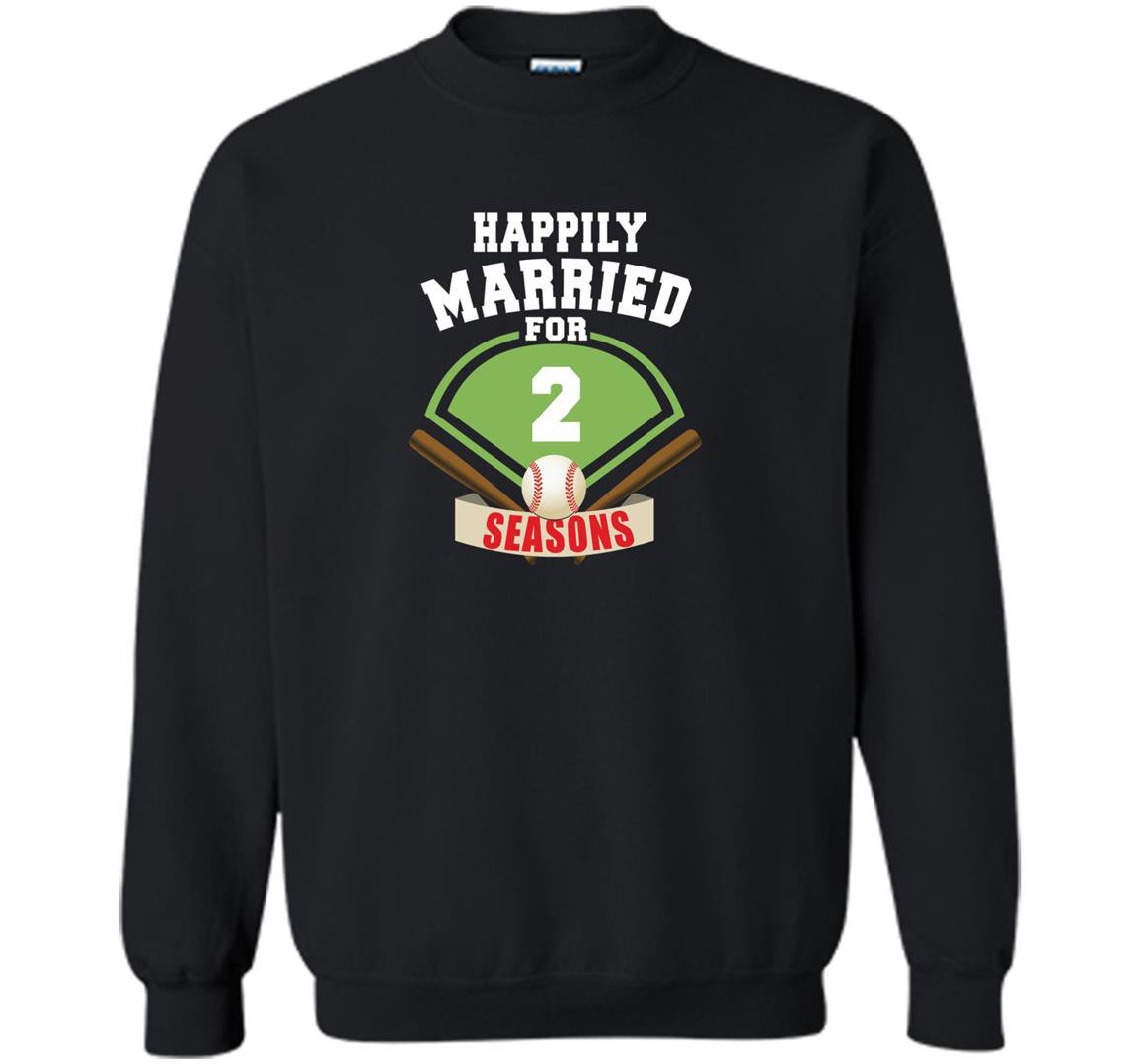 2nd wedding anniversary baseball couple gift Sweatshirt
