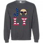 4th of july pug american flag dog Sweatshirt