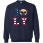 4th of july pug american flag dog Sweatshirt