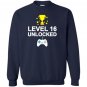 16th birthday level 16 unlocked funny gamer gift Sweatshirt