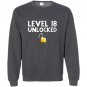 18th birthday gift funny gamer level 18 unlocked Sweatshirt