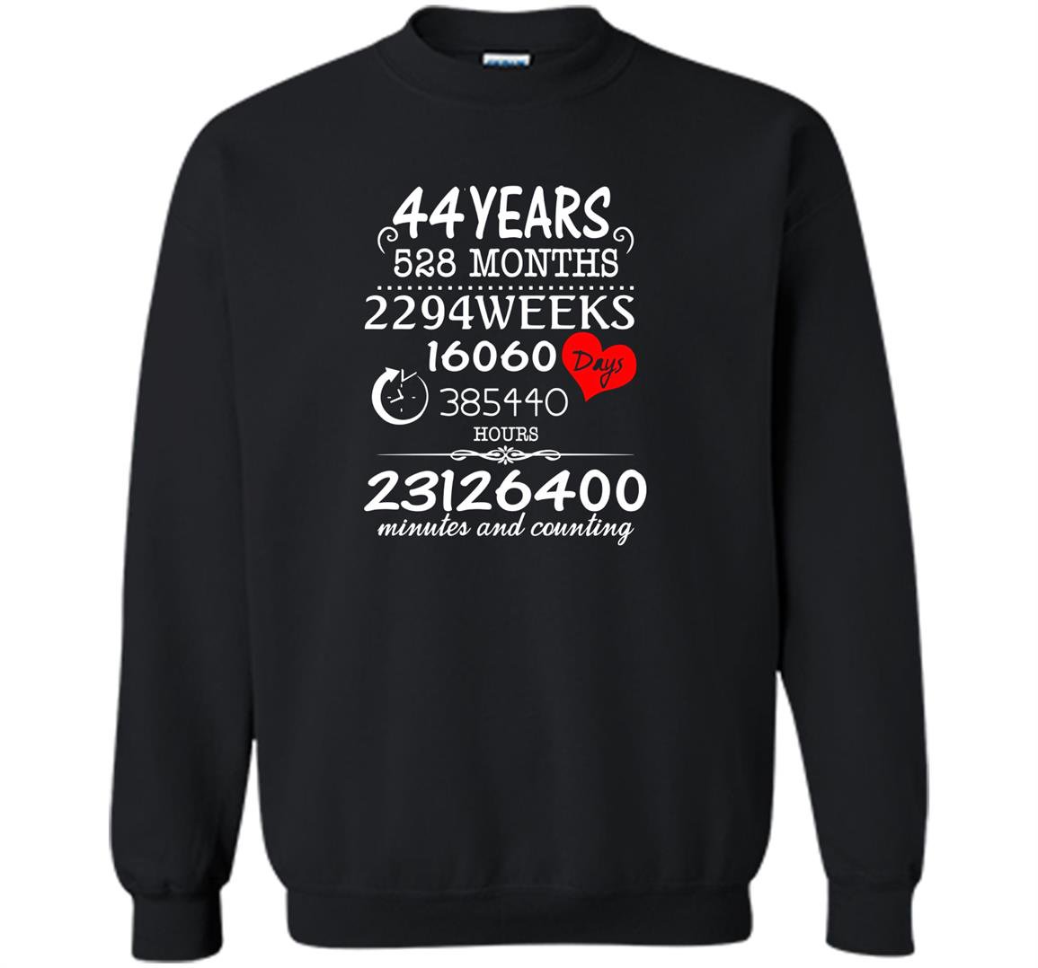 44th wedding anniversary 44 years vintage gift Sweatshirt