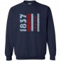 1837 chicago flag illinois Sweatshirt