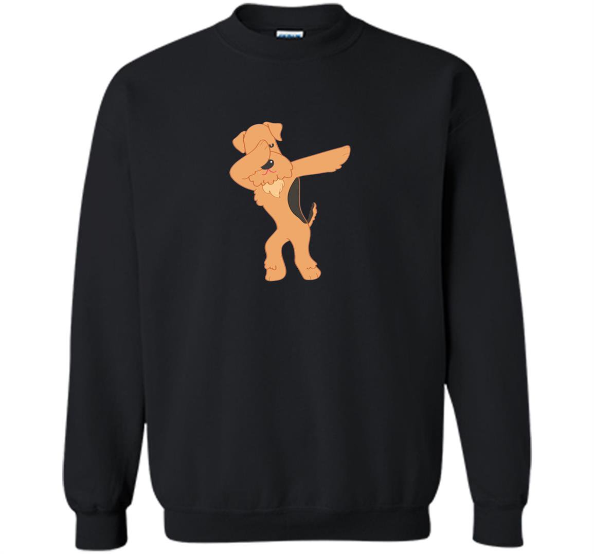 Airedale terrier dabbing funny dab dog dance gift Sweatshirt