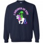 Alien riding a unicorn i believe in you Sweatshirt