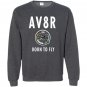 Av8r airplane speedometer born to fly pilot Sweatshirt