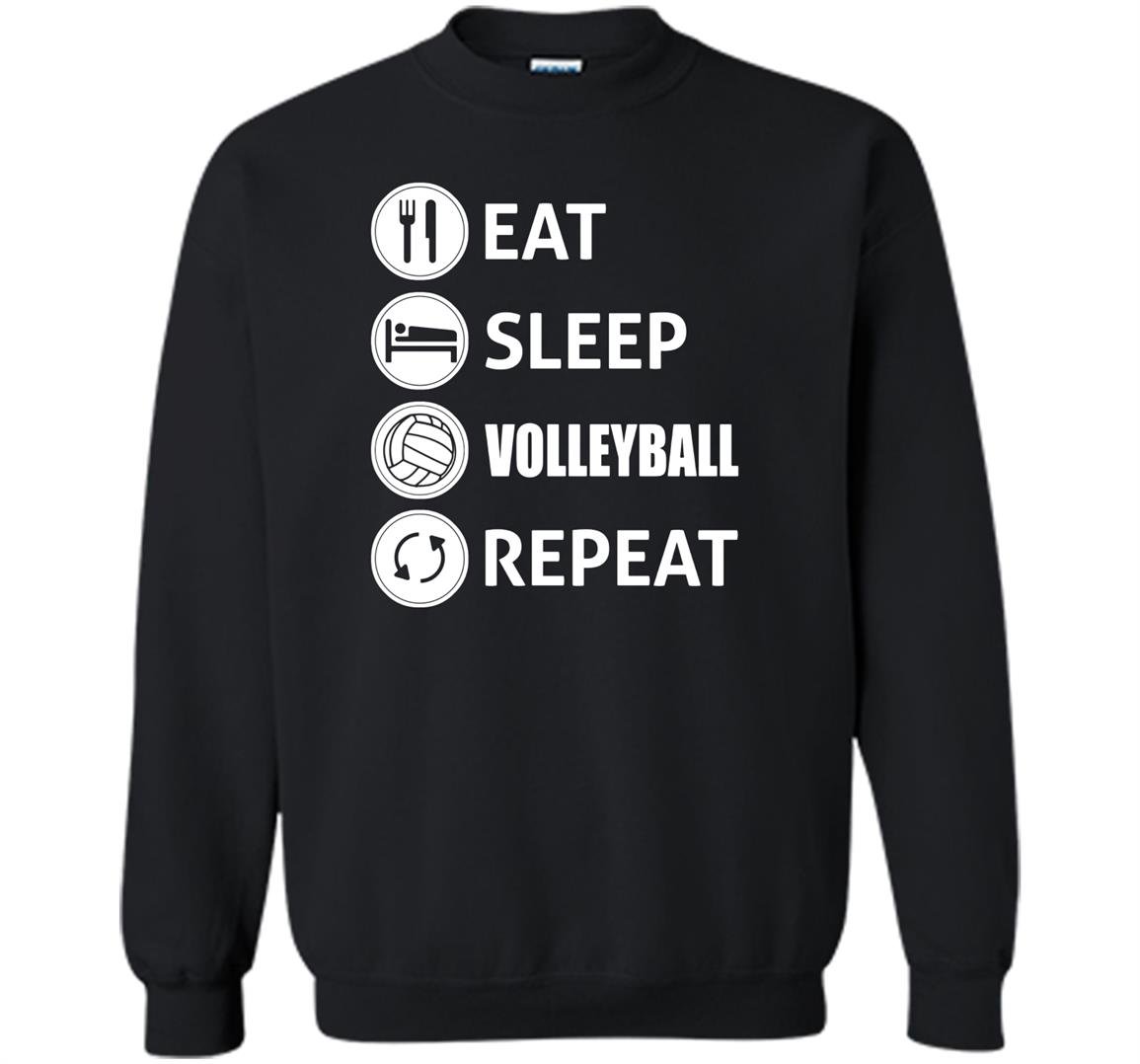 Awesome eat sleep volleyball repeat Sweatshirt
